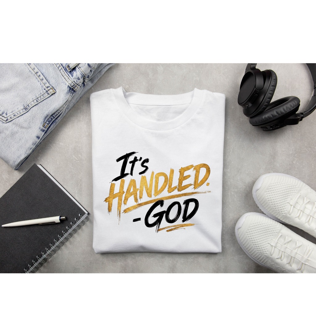 Inspirational Tee "It's Handled God'