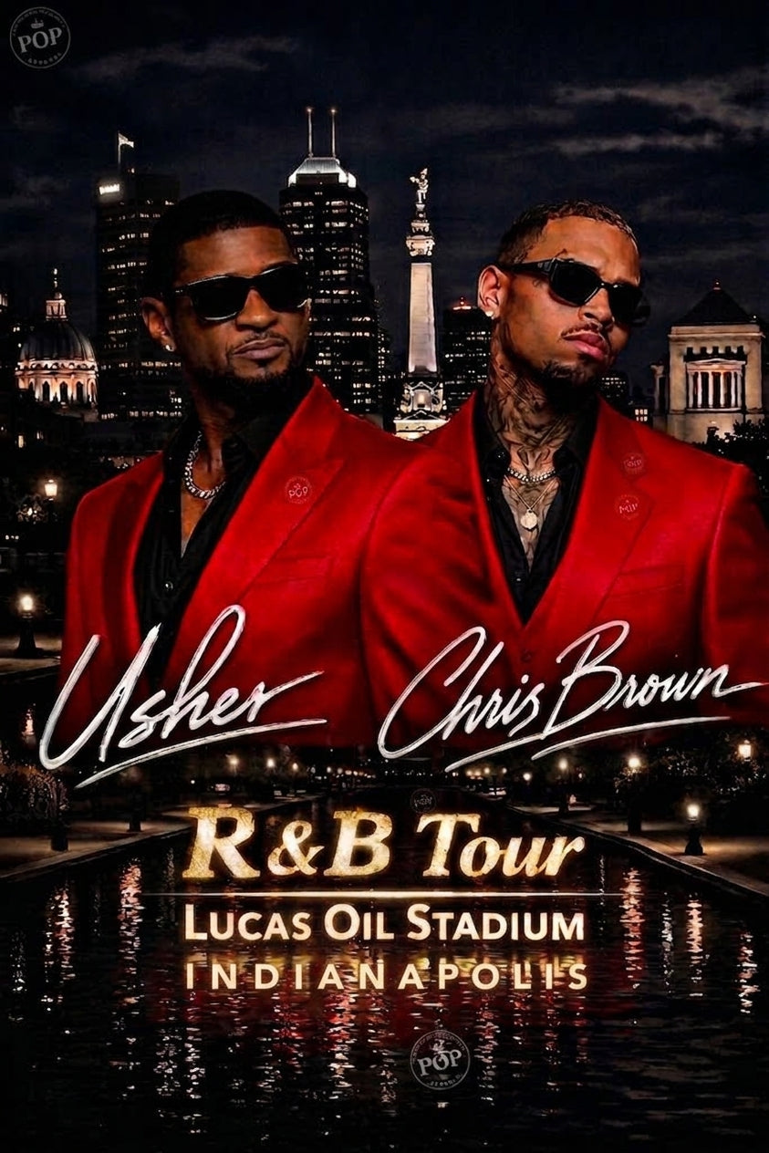 Usher & Chris Brown "Lucas Oil Stadium" R & B Tour 2026 Shirt